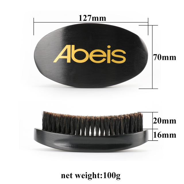 360 Curved Wave Brush Soft Medium Boar Bristle