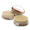 Round Dry Body Brush Soft Boar Bristle Detox Skin Brush