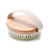 Round Dry Body Brush Soft Boar Bristle Detox Skin Brush