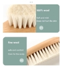 Baby Hair Brush And Comb Set Wooden Goat Bristle Baby Hair Brush