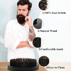 Wooden Small Beard Brush Wild Boar Bristle
